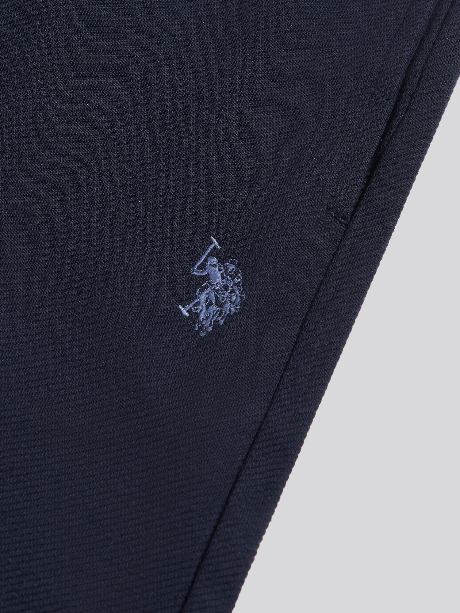 Mens Twill Texture Jersey Short Dark Sapphire Navy / Moonlight Blue DHM - Image 7