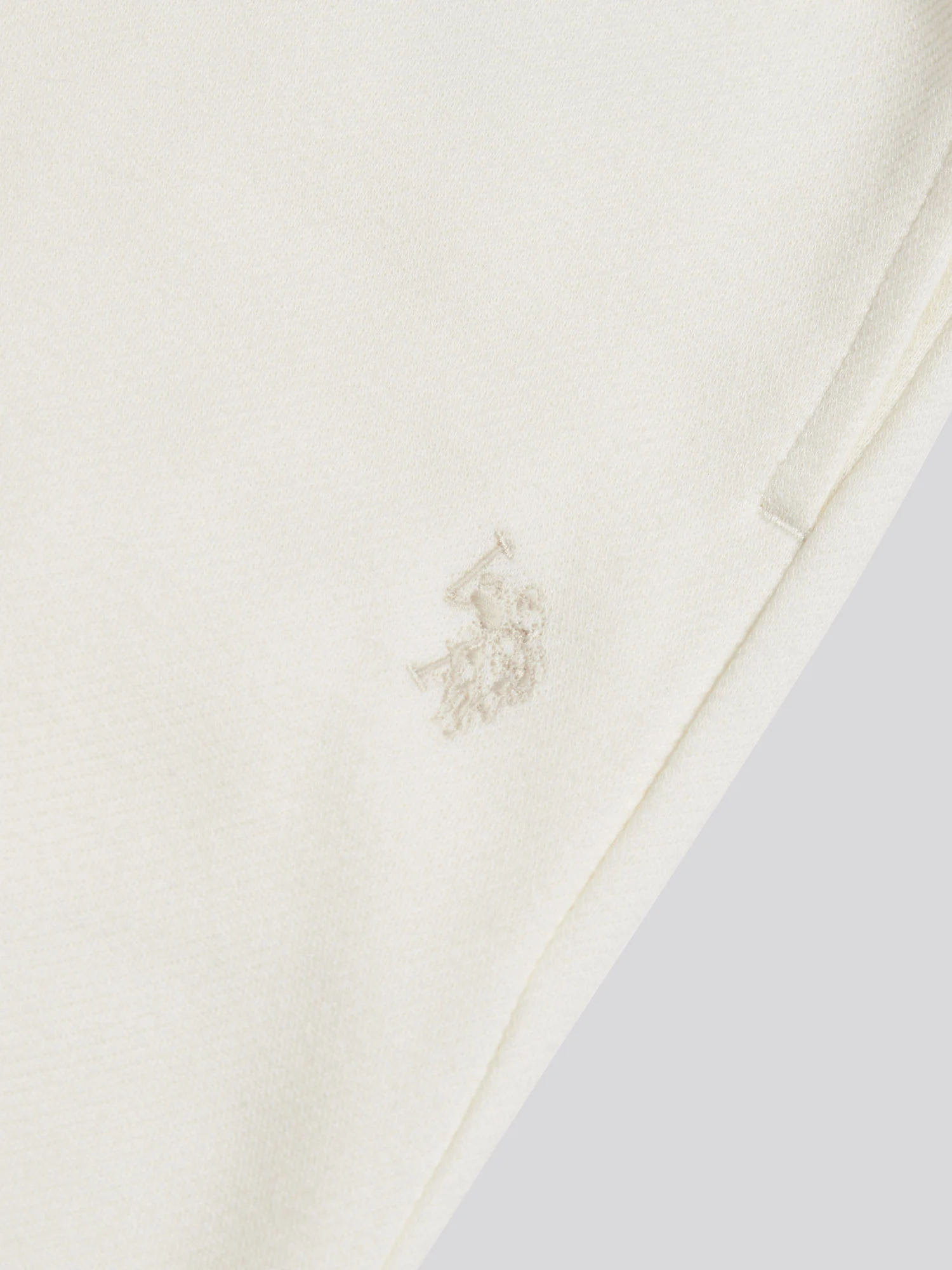 Mens Twill Texture Jersey Short Whisper White - Image 7