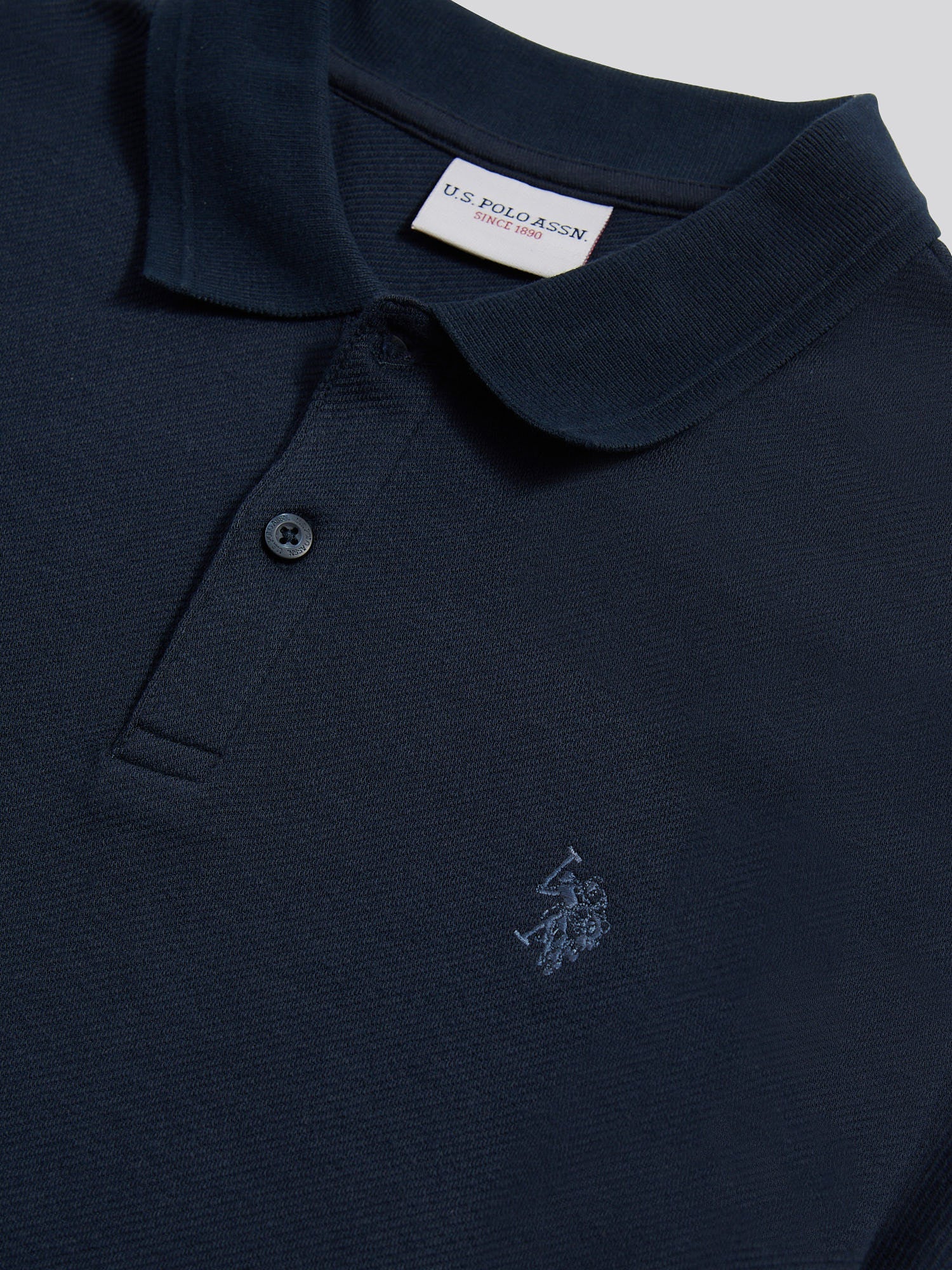 Twill Tekstura Polo Dark Sapphire granatowy/księżycowy światło niebieski - Image 7