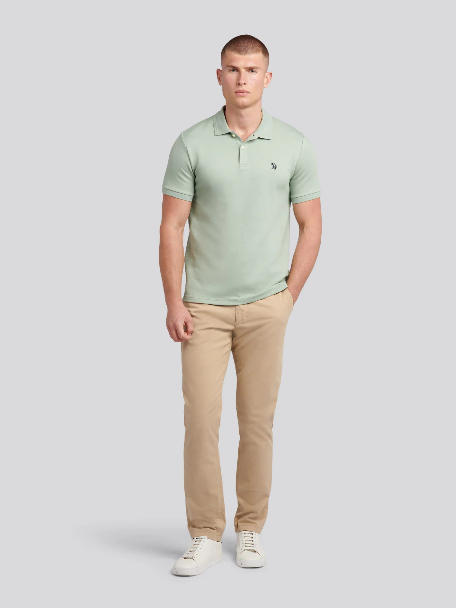 Twill Tekstura Polo Iceberg Green - Image 3
