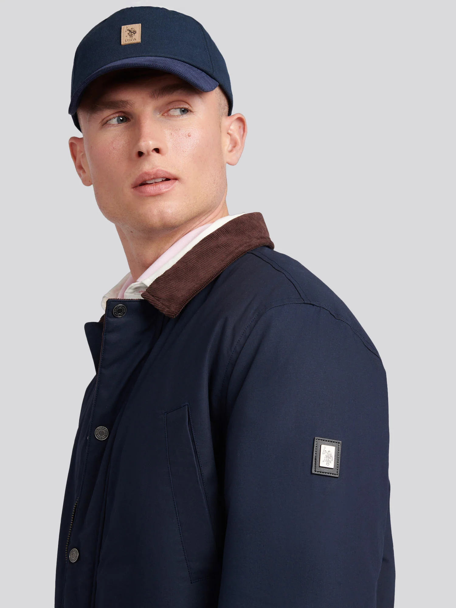 USPA Canvas Country Colleraher Jacket Dark Sapphire Navy - Image 3