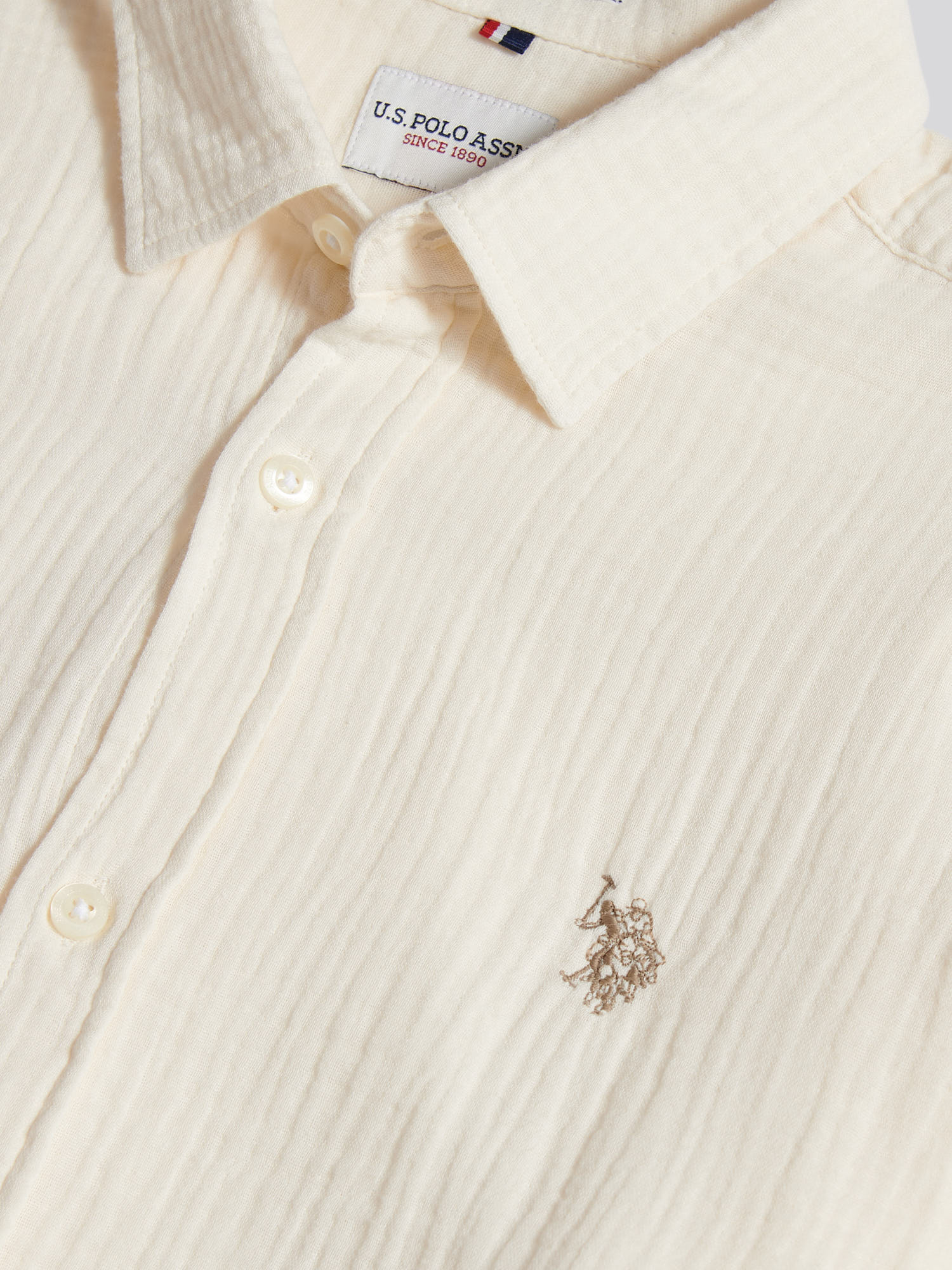 Mens Double Cloth Shirt Whisper White - Image 3