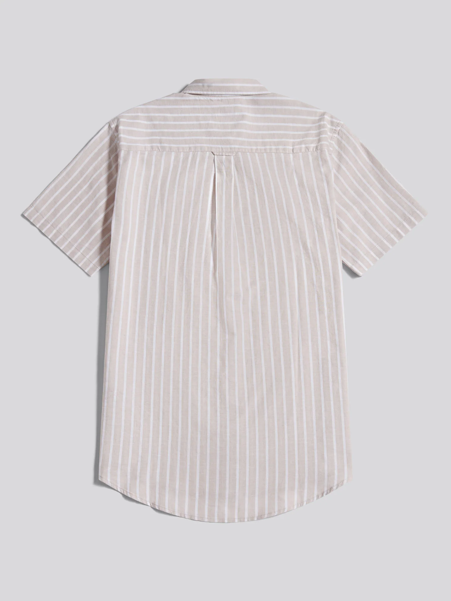 Mens Linen Blend Summer Stripe Short Sleeve Shirt Atmosphere - Image 6