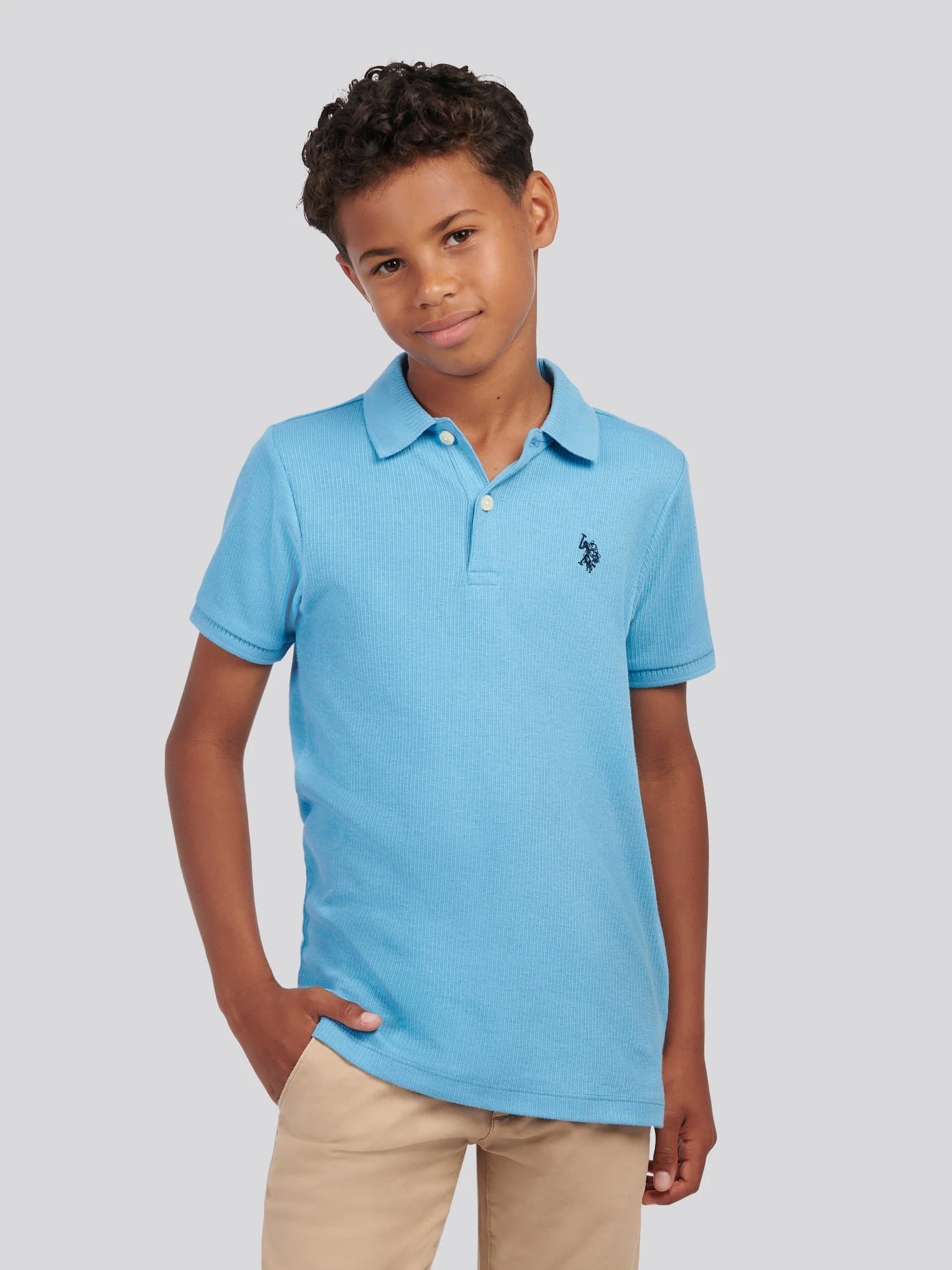 Pionowa tekstura Polo Heritage Blue