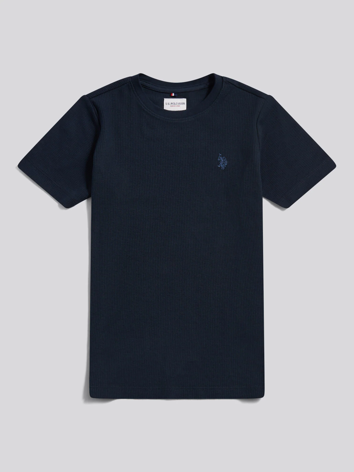 Pionowa tekstura Tshirt ciemny szafir granatowy/księżycowy światło niebieski DHM - Image 5