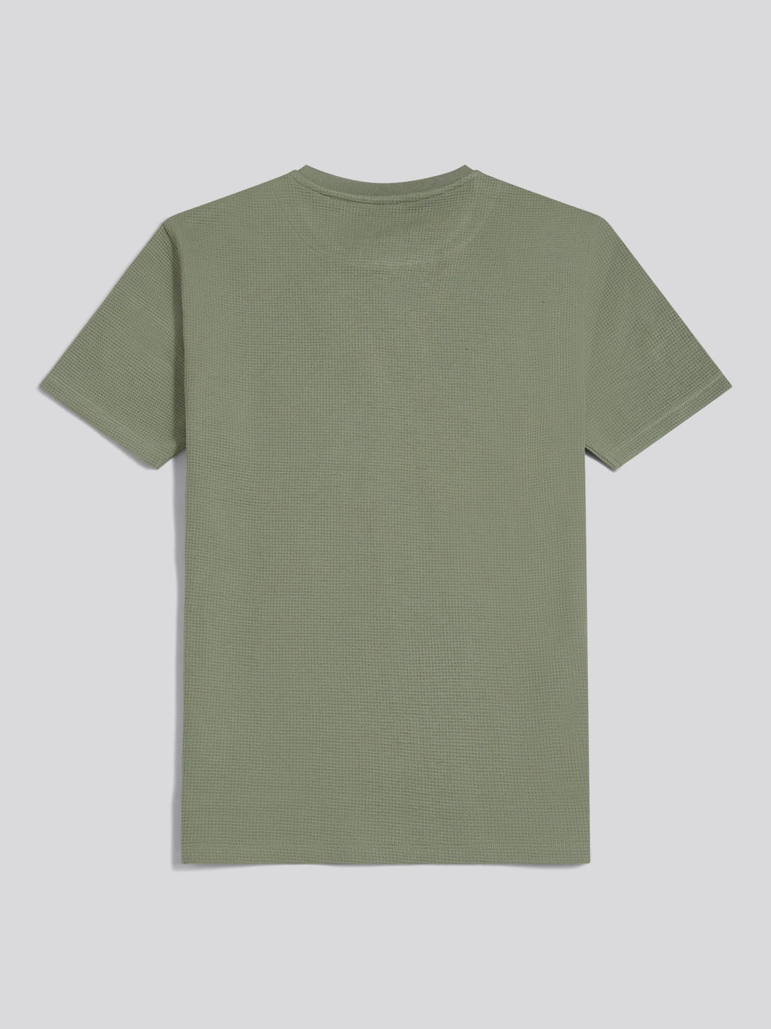 Mens Waffle Jersey T-Shirt Sea Spray - Image 6