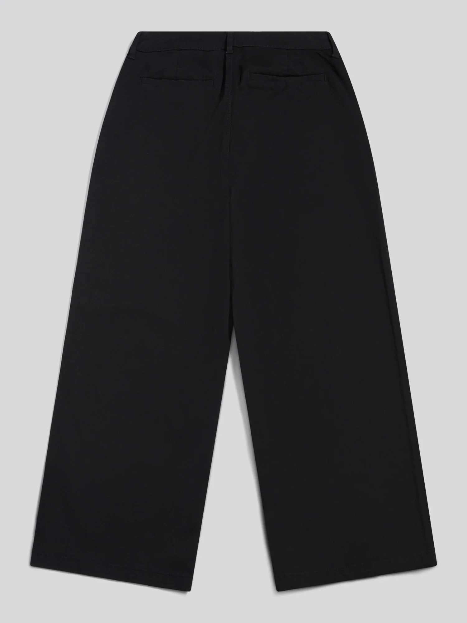 Womens Ankle Wide Leg Chino Trouser Black - Image 6