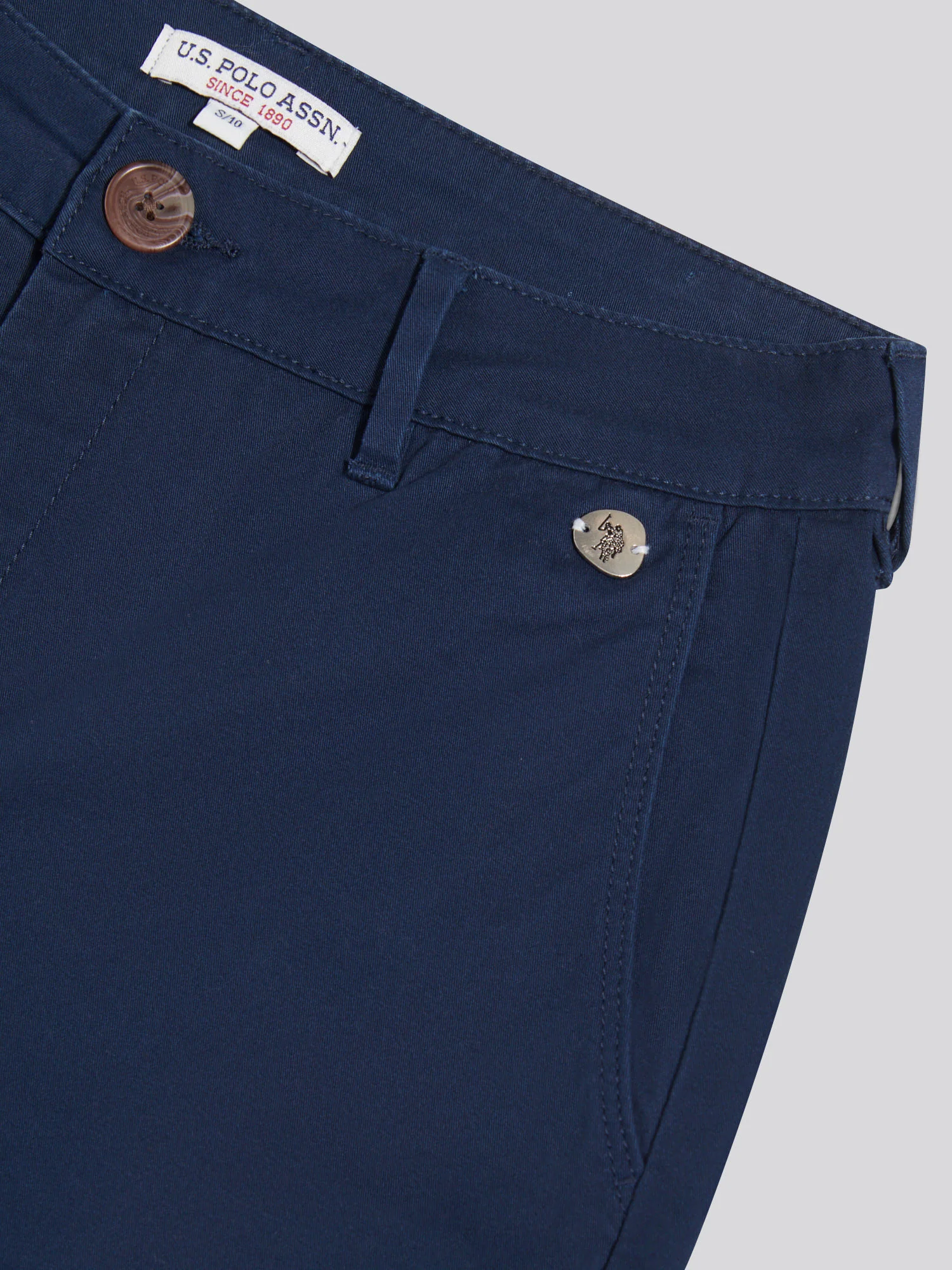 Womens Ankle Wide Leg Chino Trouser Navy Iris - Image 7