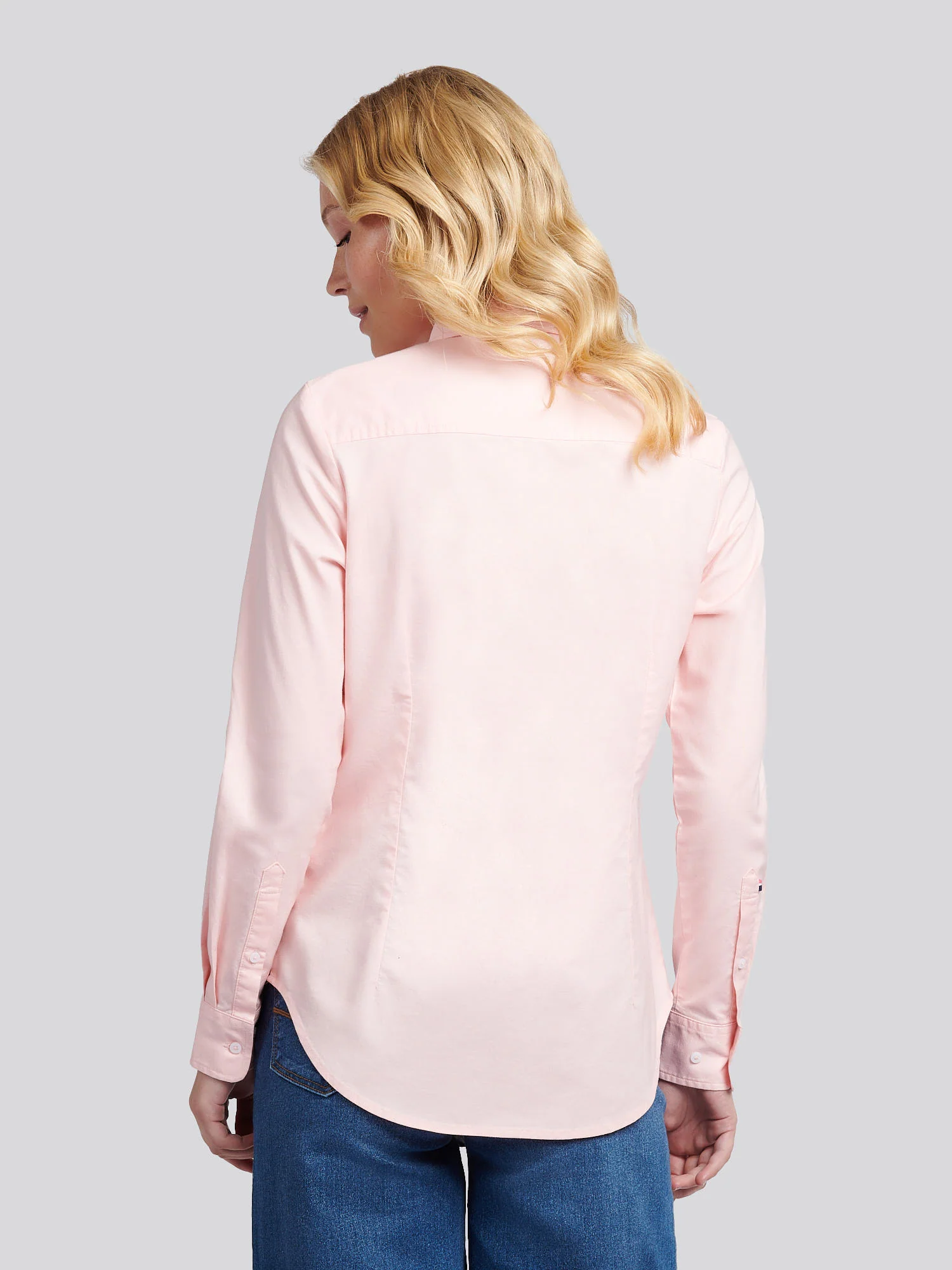Women Classic Fit Shirt Poplin w Crystal Rose - Image 4