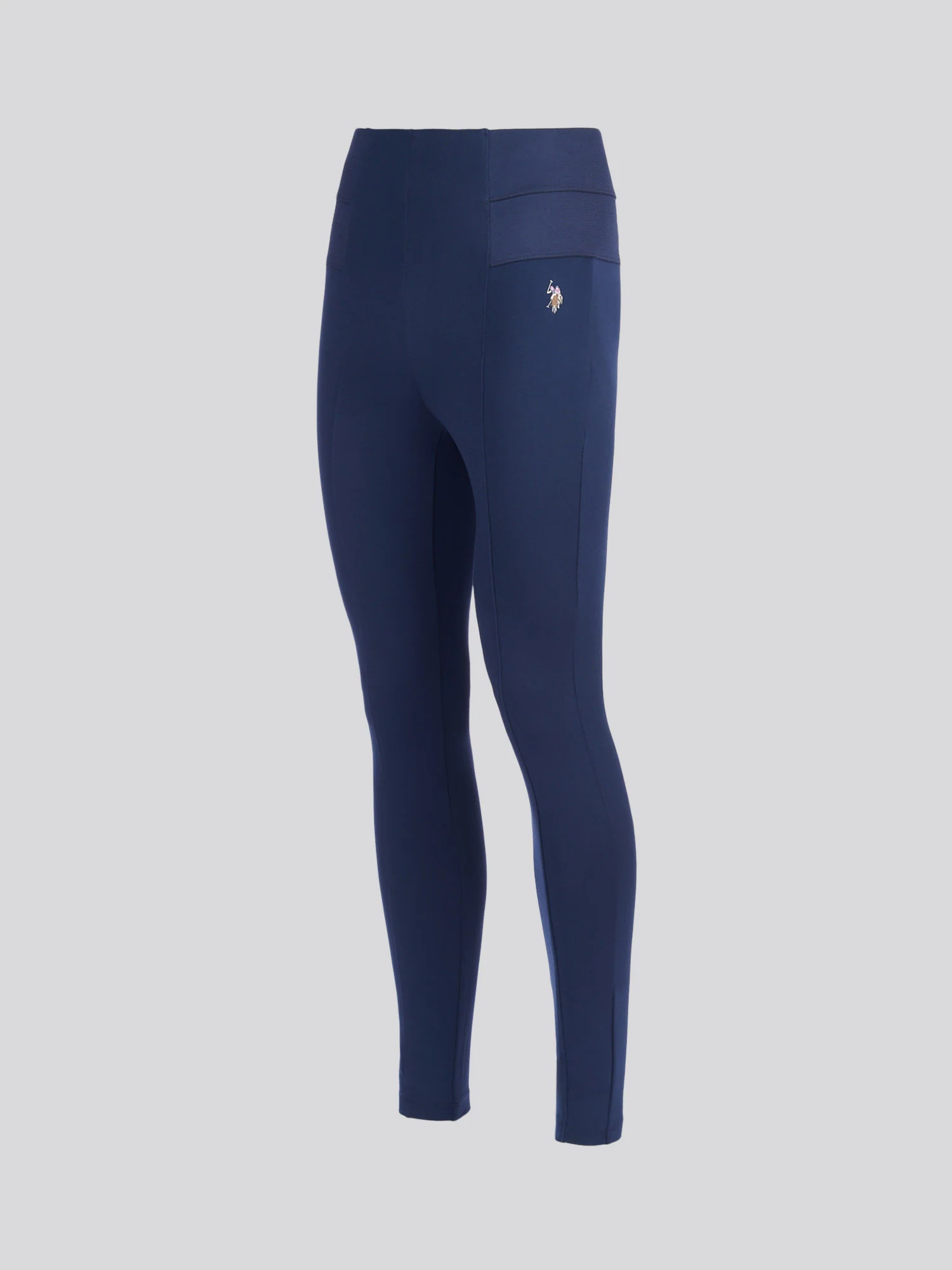 Womens Elasticated Waistband Leggings Navy Iris - Image 6