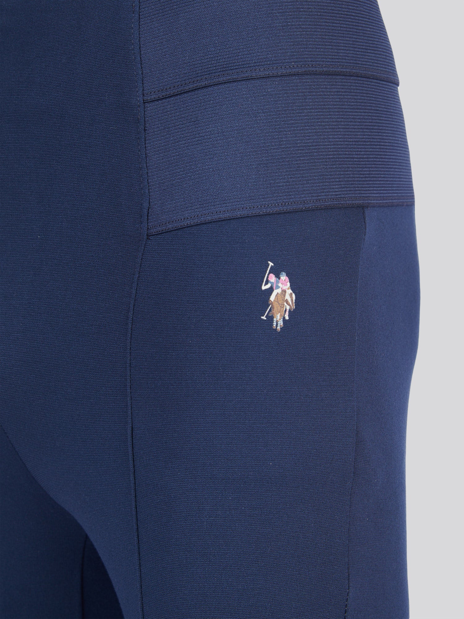 Womens Elasticated Waistband Leggings Navy Iris - Image 8