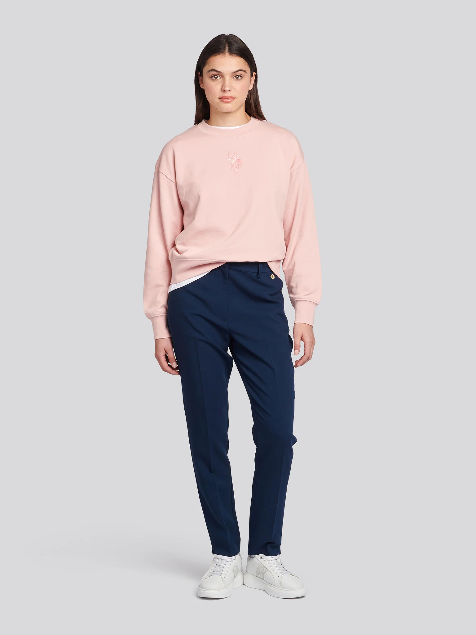 Duża bluza dla podwójnych jeźdźców damskich w srebrnym różowym - Image 3