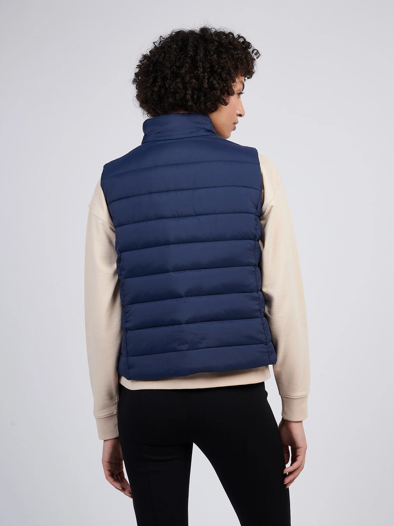 Womens Lightweight Puffer Gilet Navy Iris - Image 4