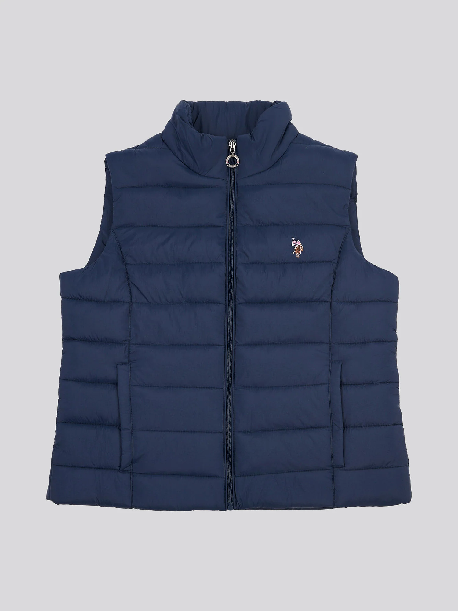 Womens Lightweight Puffer Gilet Navy Iris - Image 5