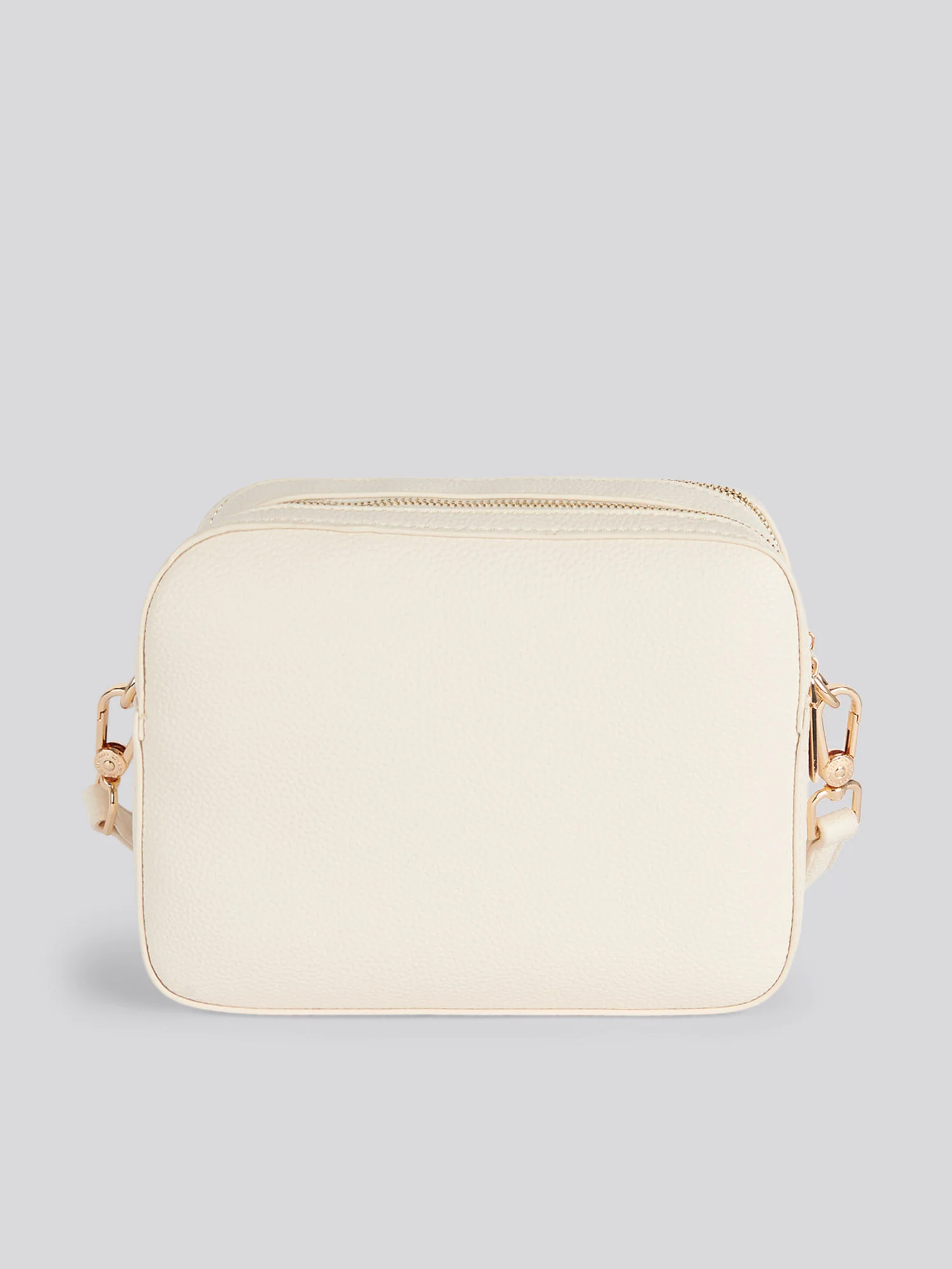 Womens Mansion Double Zip Crossbody Bag Off White - Image 3