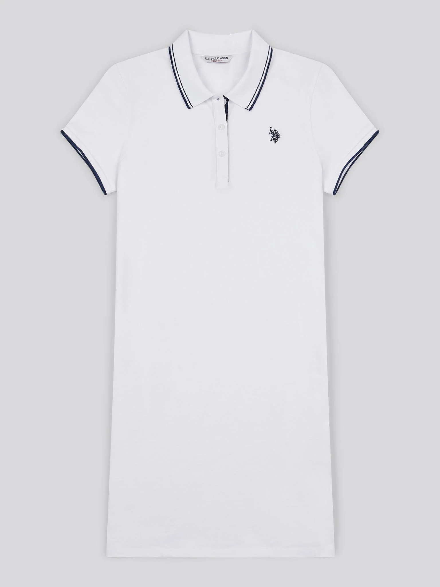 Sukienka damska polo w jasnej bieli - Image 4