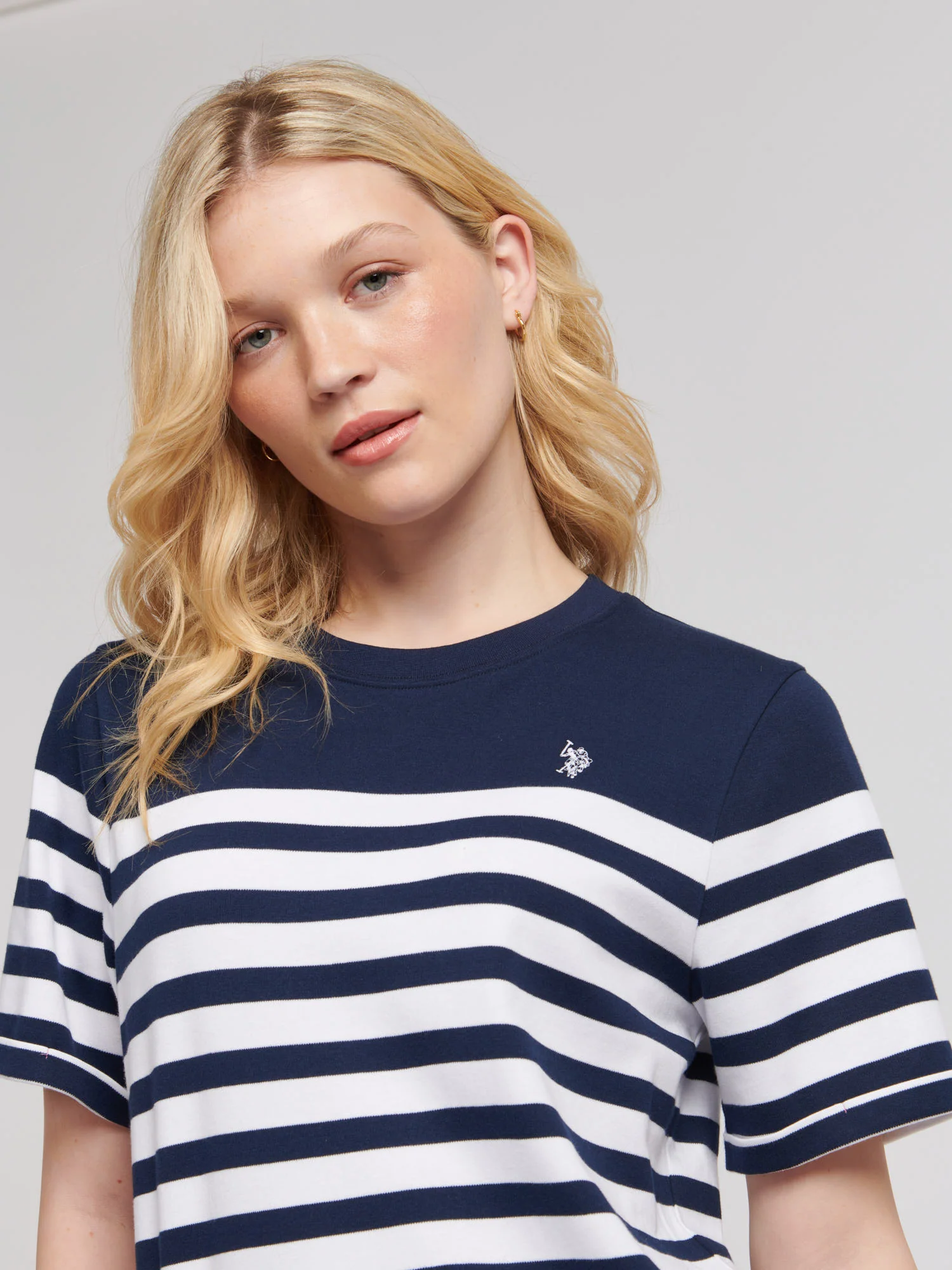 Koszulka Dams Regular Fit Inżynieria Stripe w granatowej tęczówce - Image 2