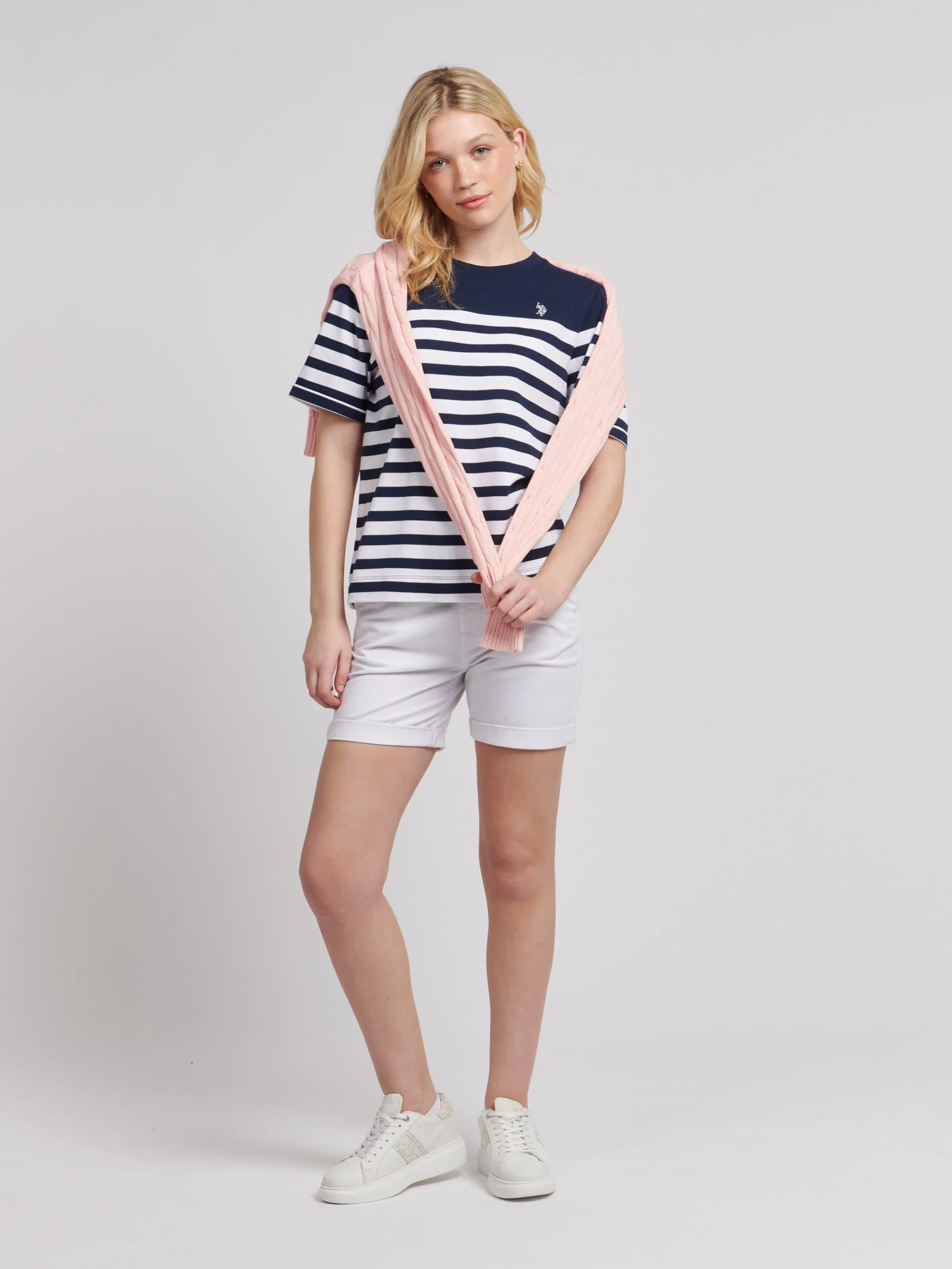 Koszulka Dams Regular Fit Inżynieria Stripe w granatowej tęczówce - Image 3