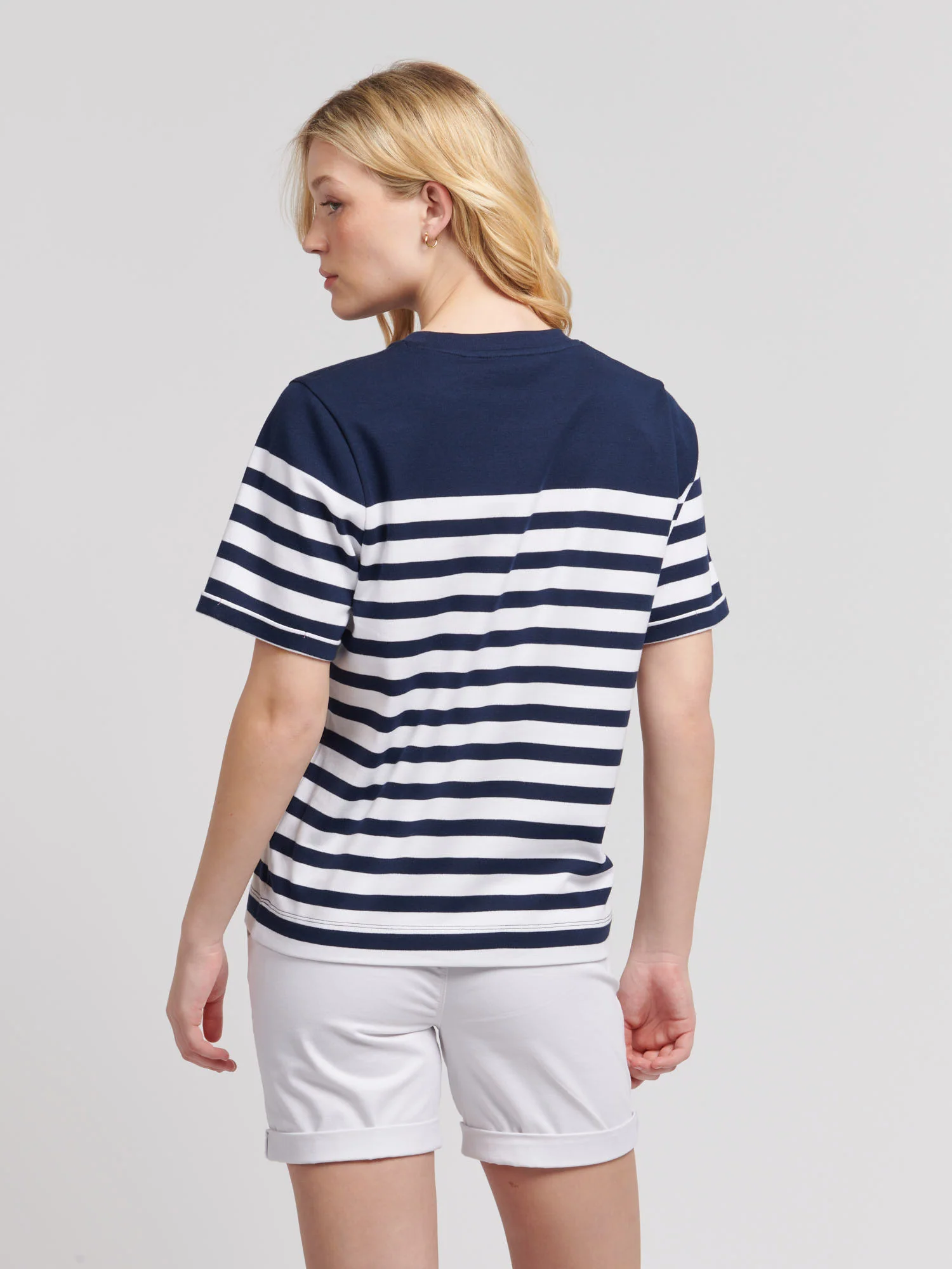 Koszulka Dams Regular Fit Inżynieria Stripe w granatowej tęczówce - Image 4