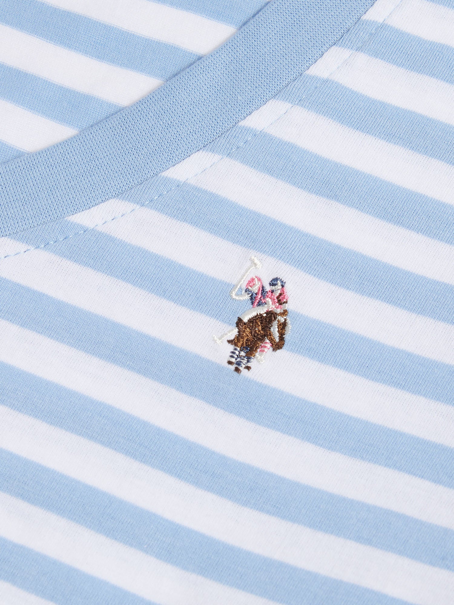 Womens Stripe V-Neck Neck T-Shirt Open Air - Image 3