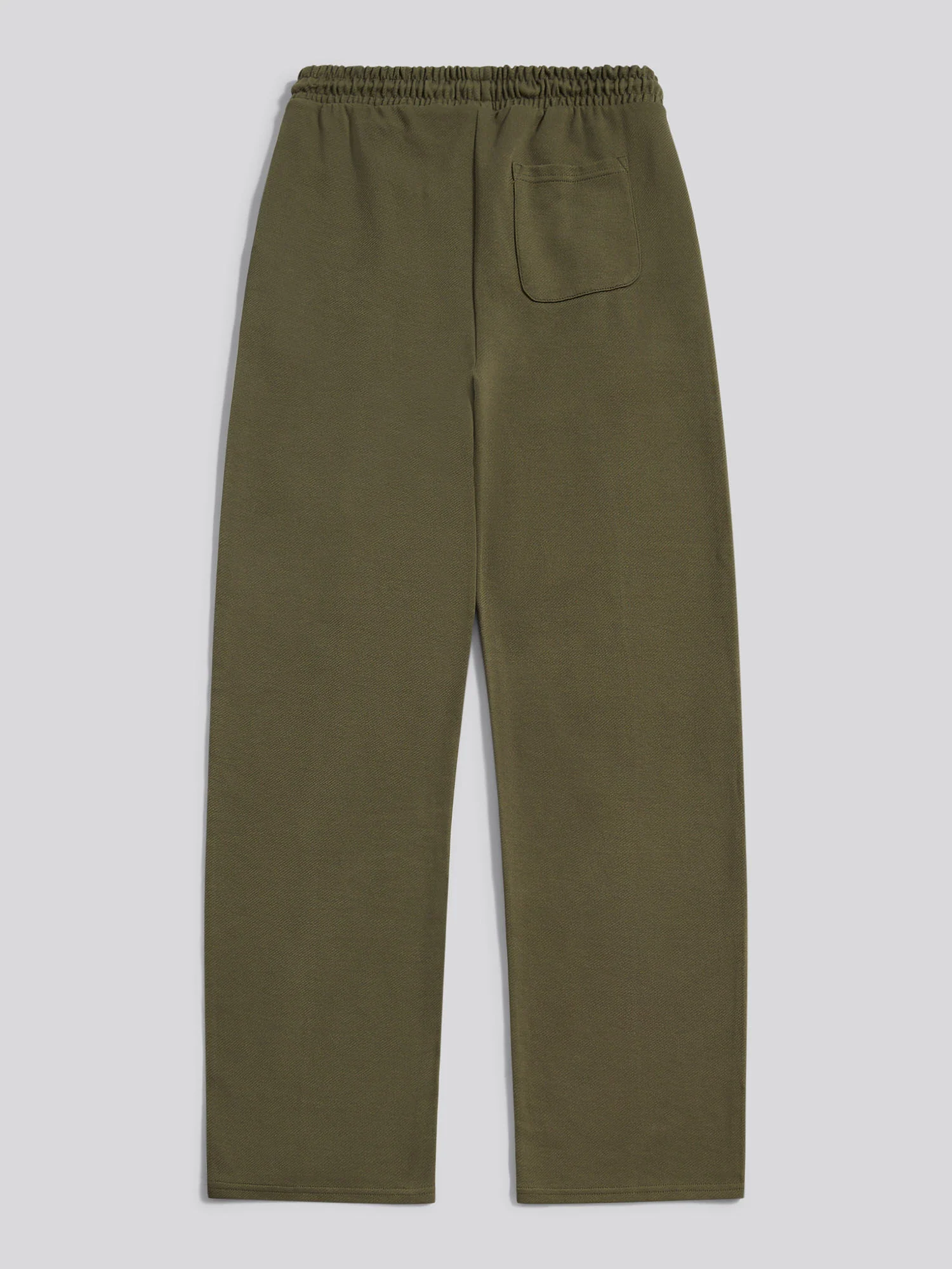 Womens Twill Texture Wide Leg Jogger in Kalamata Green - Image 7